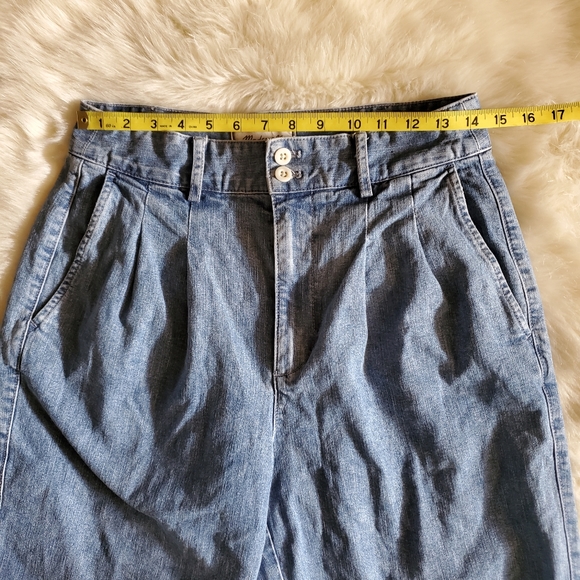 Madewell Pleated Taper Wide Leg Jeans Size 4 - Picture 9 of 11